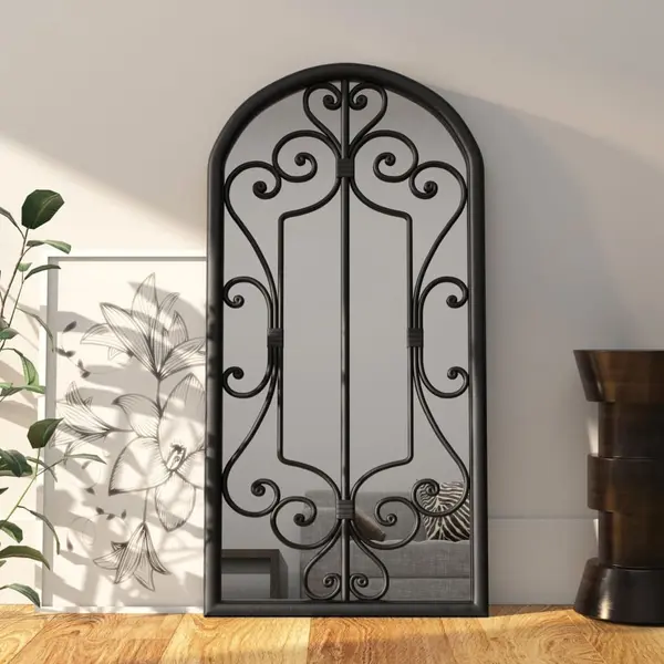 Gossi oglinda,negru, 70x30 cm,fier, pentru utilizare in interior
