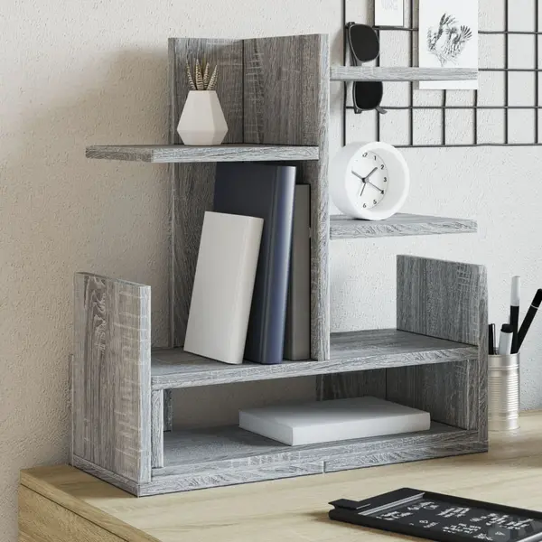 Gossi organizator birou, gri sonoma, 49x20x52,5 cm lemn prelucrat
