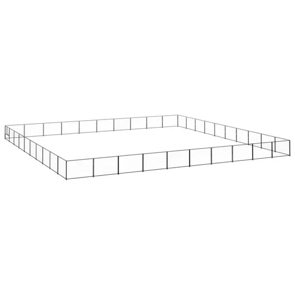Gossi padoc pentru caini, negru, 100 m2, otel