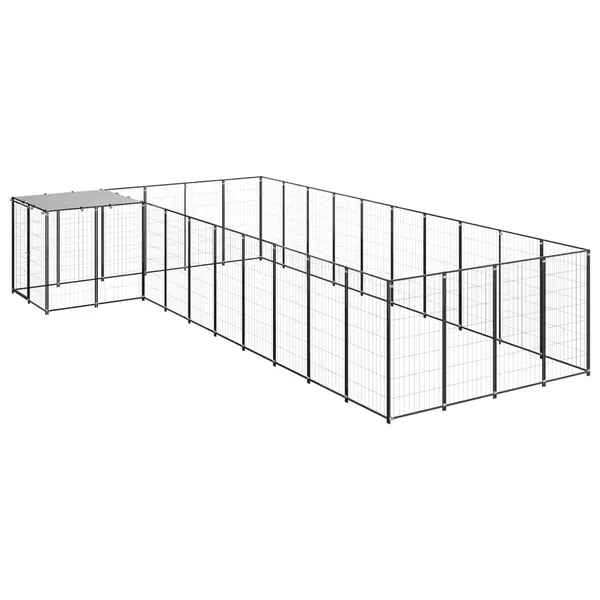 Gossi padoc pentru caini, negru, 13,31 m2, otel