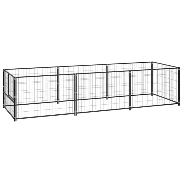 Gossi padoc pentru caini, negru, 3 m2, otel