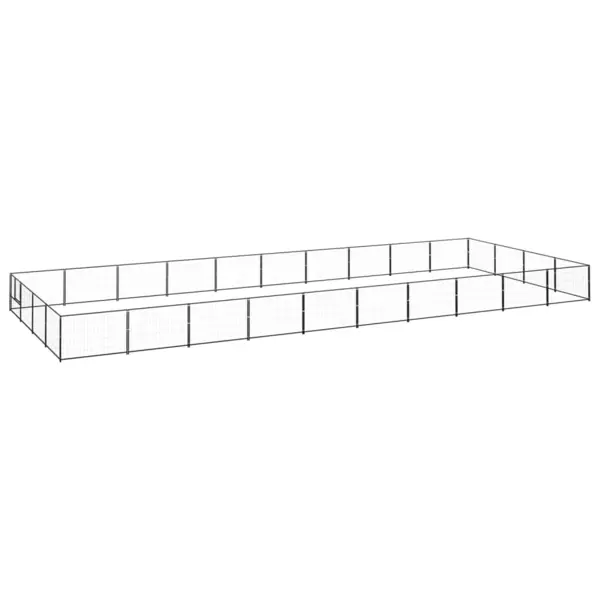 Gossi padoc pentru caini, negru, 40 m2, otel