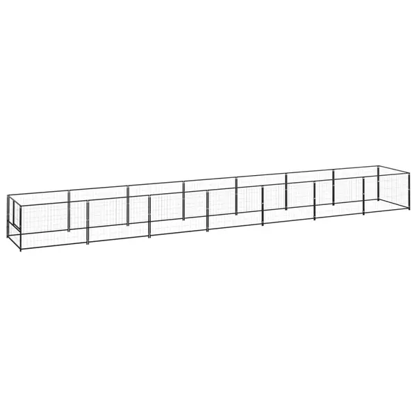 Gossi padoc pentru caini, negru, 7 m2, otel