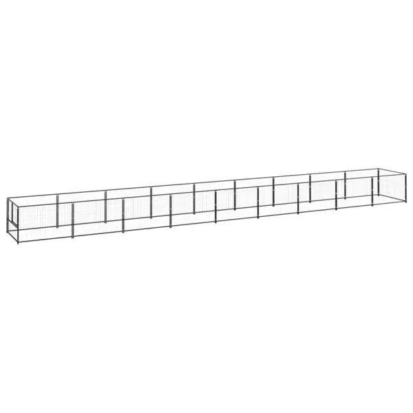 Gossi padoc pentru caini, negru, 9 m2, otel