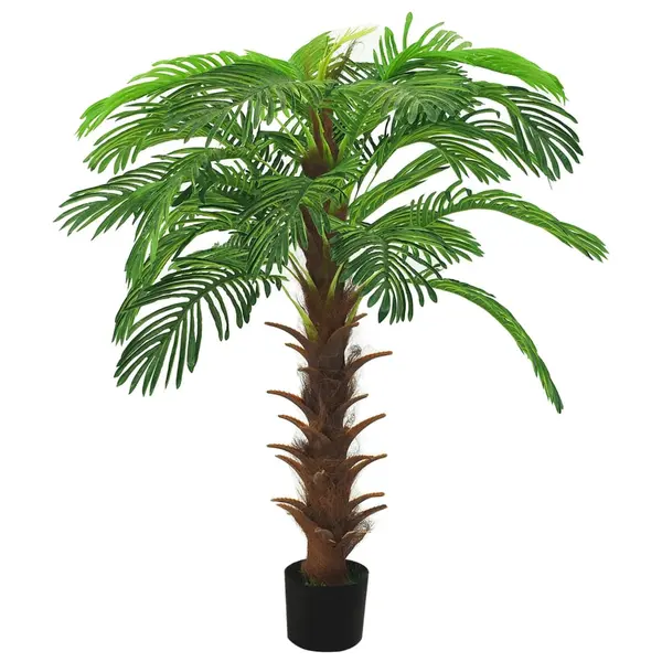 Gossi palmier cycas artificial cu ghiveci, verde, 140 cm