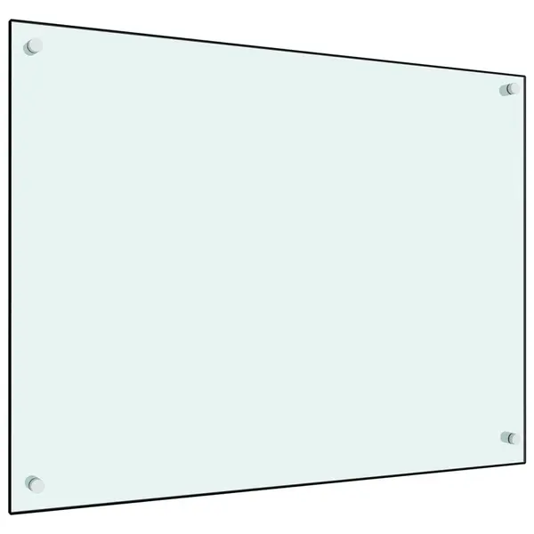 Gossi panou antistropi de bucatarie, alb, 80x60 cm, sticla securizata