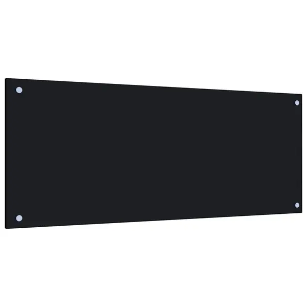Gossi panou antistropi de bucatarie, negru 100x40cm sticla securizata