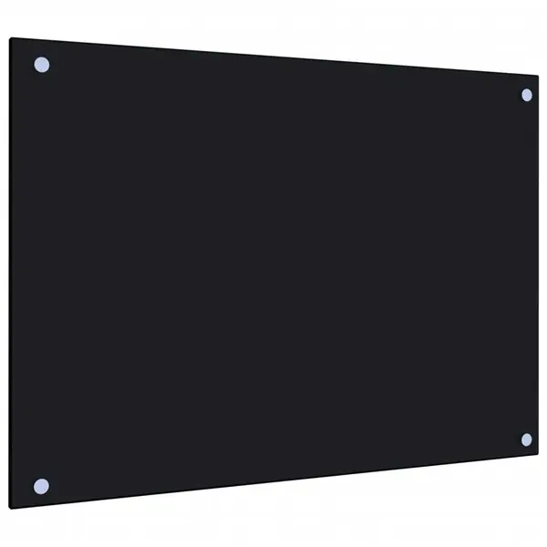 Gossi panou antistropi de bucatarie, negru 70x50 cm sticla securizata