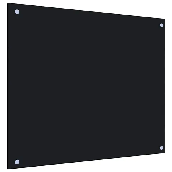 Gossi panou antistropi de bucatarie, negru 70x60 cm sticla securizata