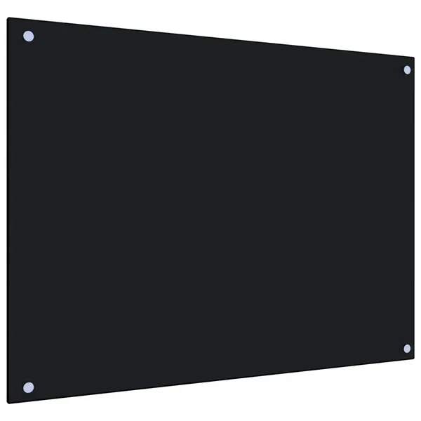 Gossi panou antistropi de bucatarie, negru 80x60 cm sticla securizata