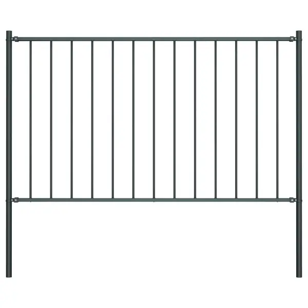 Gossi panou de gard cu stalpi, antracit, 1,7 x 0,75 m, otel