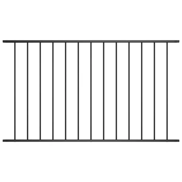 Gossi panou de gard, negru, 1,7 x 0,75 m, otel vopsit electrostatic
