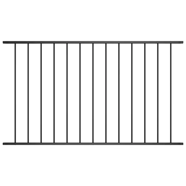 Gossi panou de gard, negru, 1,7 x 1,25 m, otel vopsit electrostatic