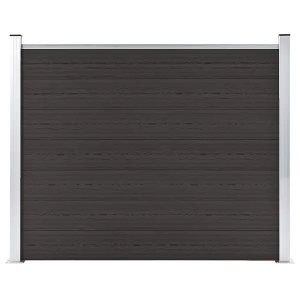 Gossi panou de gard, negru, 180x146 cm, wpc