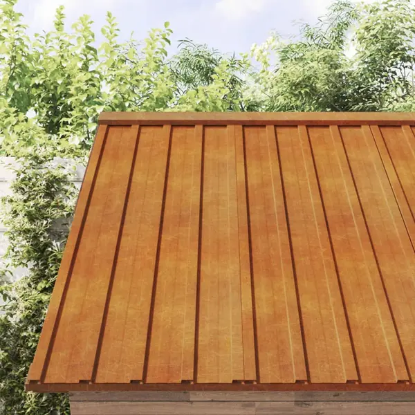 Gossi panouri de acoperis, 12 buc., ruginiu, 100x44 cm, otel corten