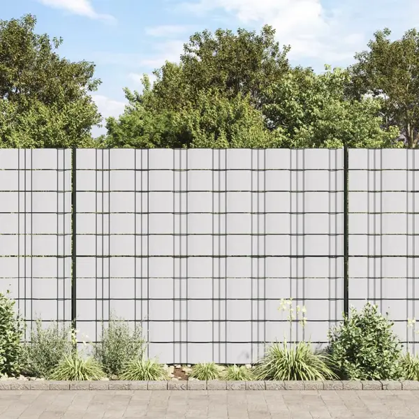 Gossi panouri intimitate gradina, 4 buc., alb, 35x0,19 m, pvc