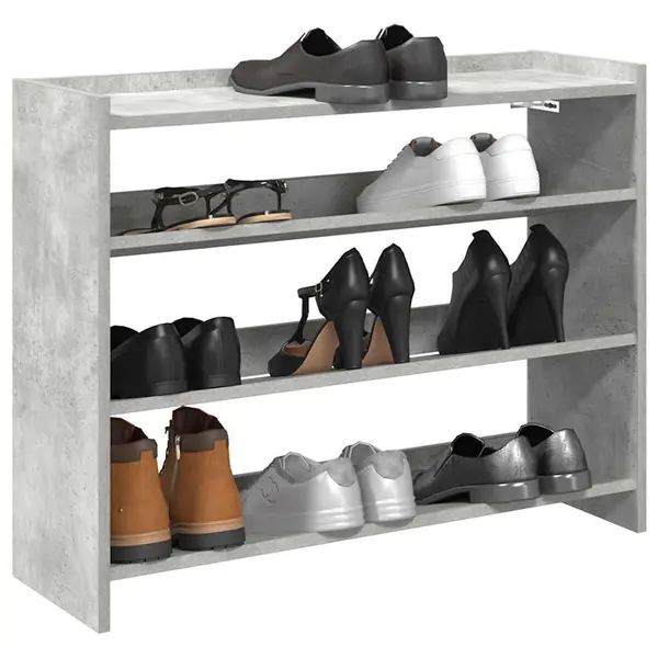 Gossi pantofar, gri beton, 80x25x61,5 cm, lemn prelucrat