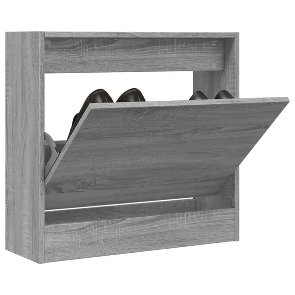 Gossi pantofar, gri sonoma, 60x21x57 cm, lemn prelucrat