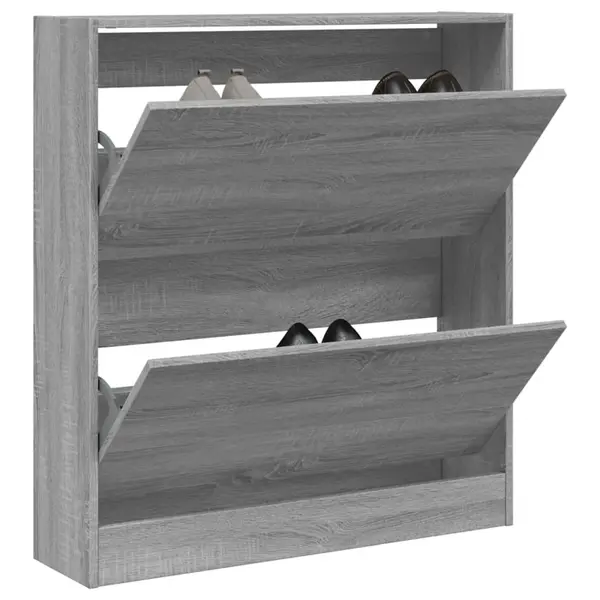 Gossi pantofar, gri sonoma, 80x21x87,5 cm, lemn prelucrat