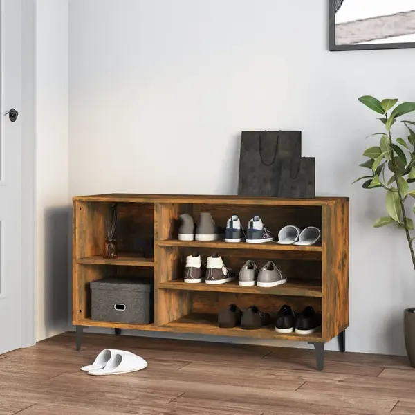 Gossi pantofar, stejar fumuriu, 102x36x60 cm, lemn prelucrat