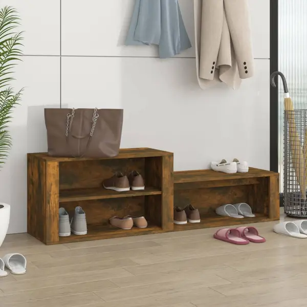 Gossi pantofar, stejar fumuriu, 150x35x45 cm, lemn prelucrat