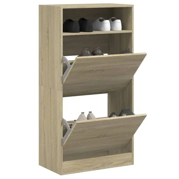 Gossi pantofar, stejar sonoma, 60x34x116 cm, lemn prelucrat