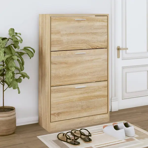 Gossi pantofar, stejar sonoma, 63x24x103 cm, lemn prelucrat