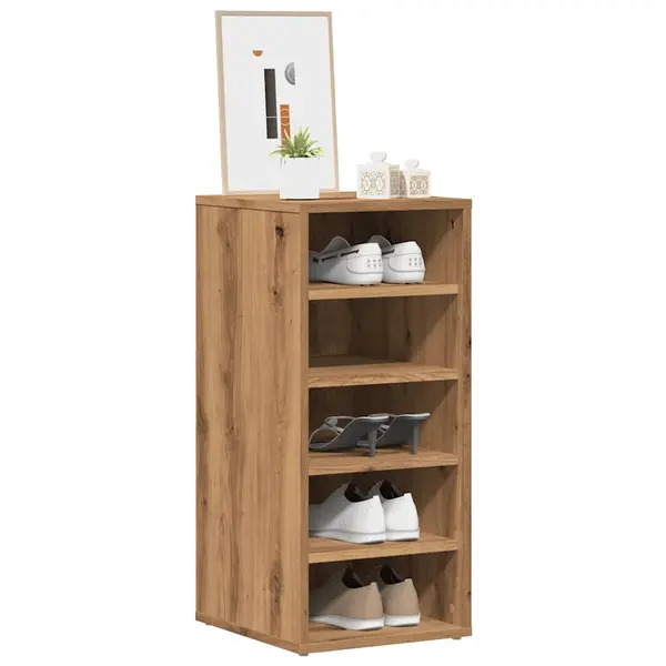 Gossi pantofare 2 buc. stejar artizanal, 32x35x70 cm, lemn prelucrat