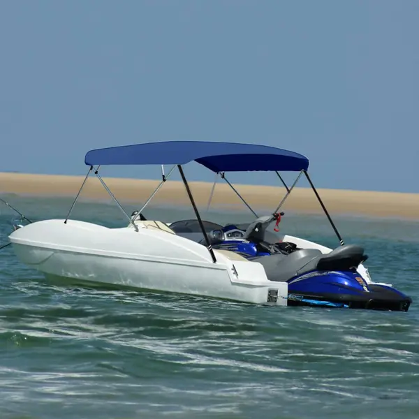 Gossi parasolar barca bimini 4 arcuri bleumarin, 243x(230-244)x137 cm