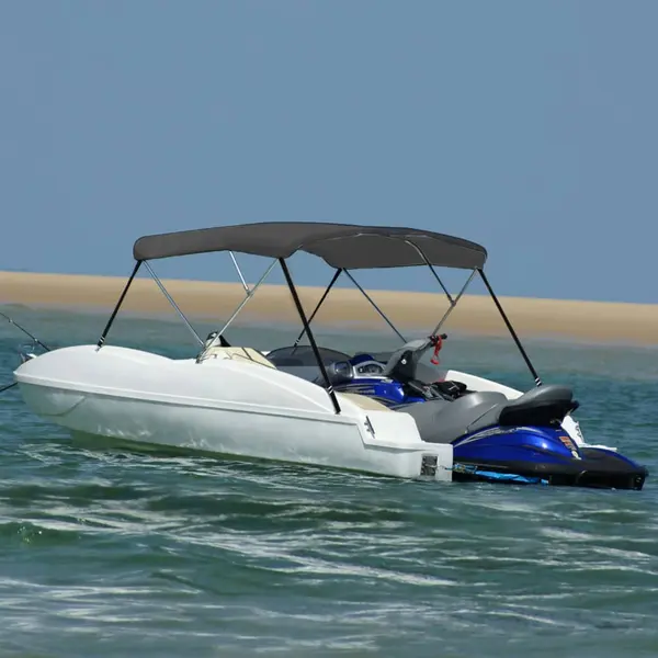 Gossi parasolar barca bimini cu 3 arcuri, antracit, 183x160x137 cm