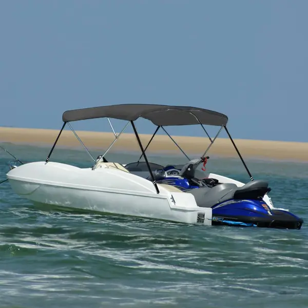 Gossi parasolar barca bimini cu 3 arcuri, antracit, 183x196x137 cm