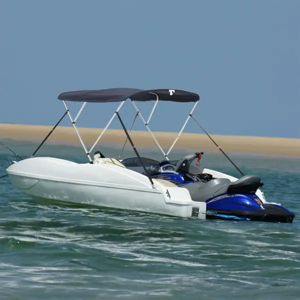 Gossi parasolar bimini 3 arcuri pereti din plasa 183x(154-167)x137 cm