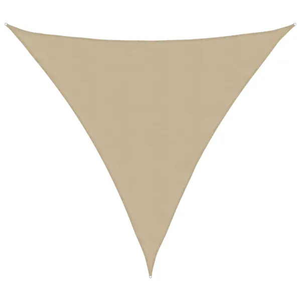 Gossi parasolar din tesatura oxford, triunghiular, 3,6x3,6x3,6 m, bej