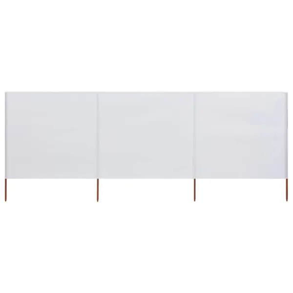 Gossi paravan anti-vant cu 3 panouri, nisipiu, 400 x 160 cm, textil