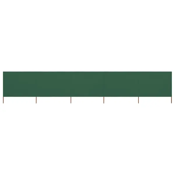 Gossi paravan anti-vant cu 5 panouri, verde, 600 x 120 cm, textil