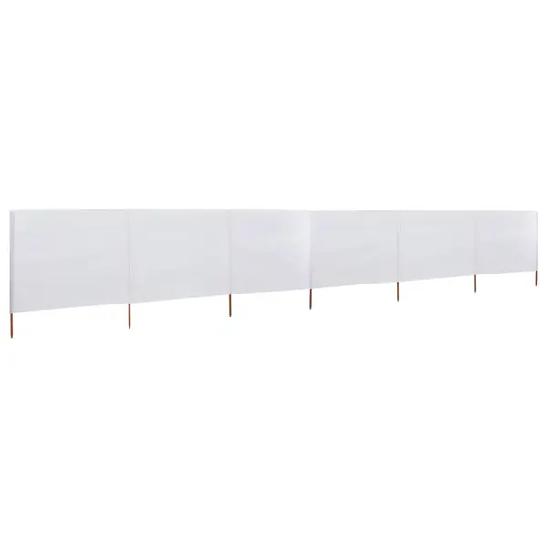 Gossi paravan anti-vant cu 6 panouri, alb, 800 x 80 cm, textil