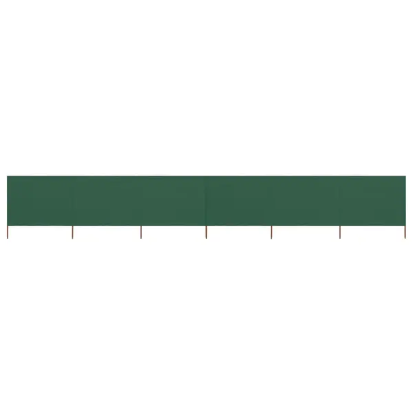 Gossi paravan anti-vant cu 6 panouri, verde, 800 x 160 cm, textil