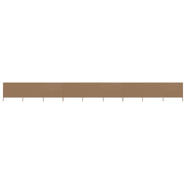 Gossi paravan anti-vant cu 9 panouri, gri taupe 1200 x 160 cm, textil