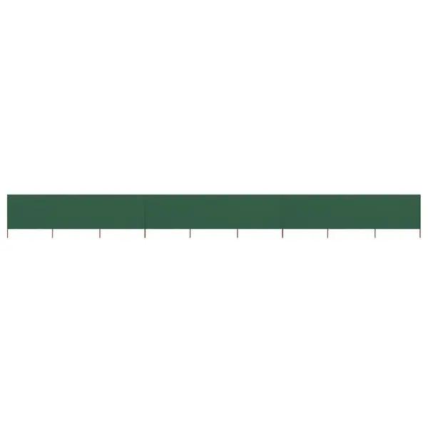 Gossi paravan anti-vant cu 9 panouri, verde, 1200x120 cm, textil