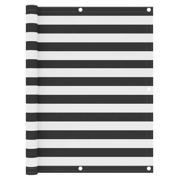 Gossi paravan balcon, antracit si alb, 120x600 cm, tesatura oxford