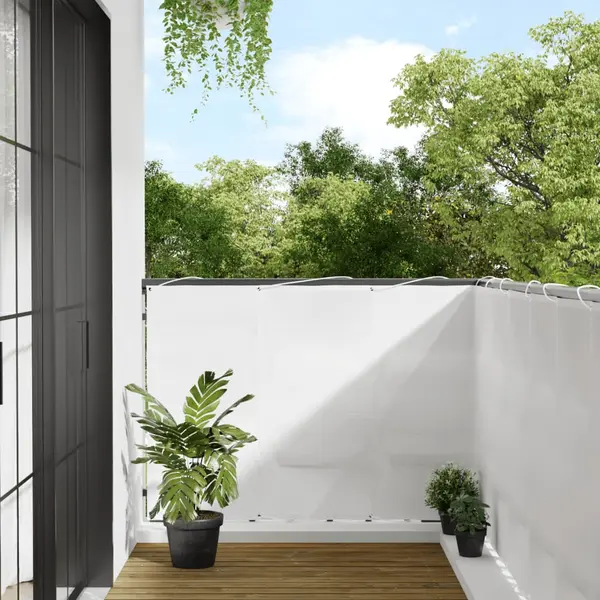 Gossi paravan de balcon, alb, 120x700 cm, 100% poliester oxford