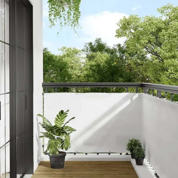 Gossi paravan de balcon, alb, 90x1000 cm, 100% poliester oxford