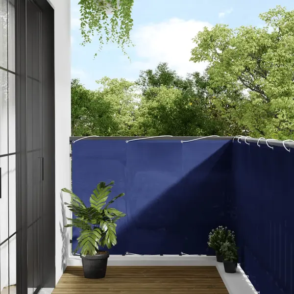 Gossi paravan de balcon, albastru, 120x1000 cm, 100% poliester oxford