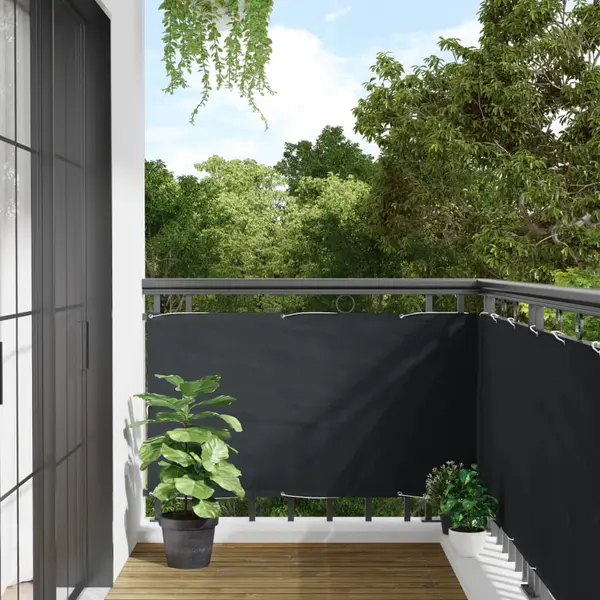 Gossi paravan de balcon, antracit, 400x75 cm, pvc