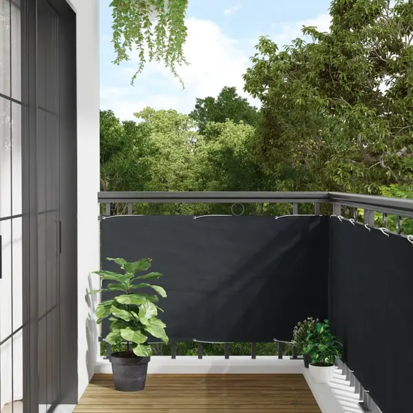 Gossi paravan de balcon, antracit, 75 x 500 cm, tesatura oxford