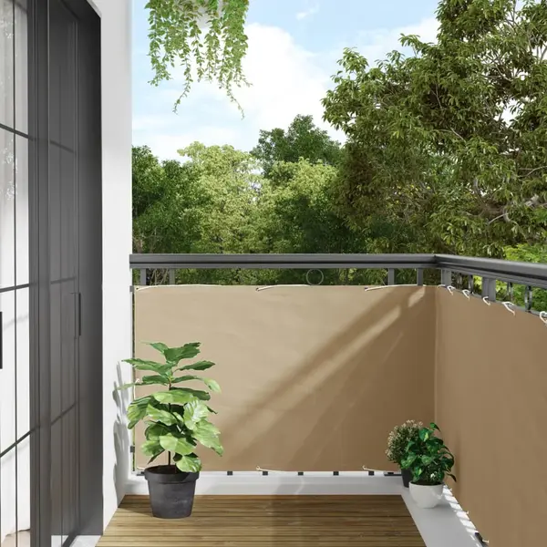 Gossi paravan de balcon, bej, 90 x 500 cm, tesatura oxford