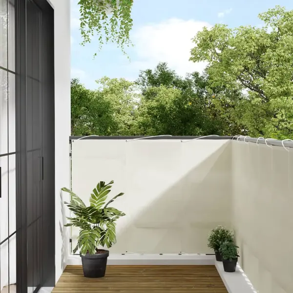 Gossi paravan de balcon, crem, 120x800 cm, 100% poliester oxford
