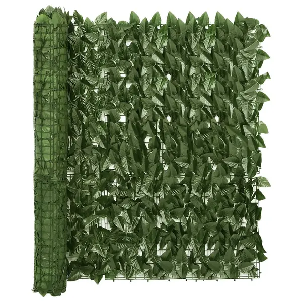 Gossi paravan de balcon, frunze verde inchis, 400x100 cm