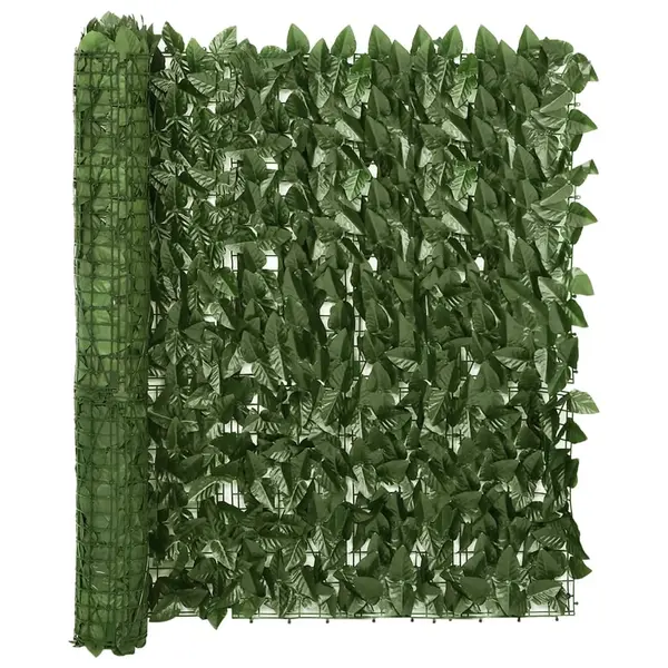 Gossi paravan de balcon, frunze verde inchis, 600x100 cm