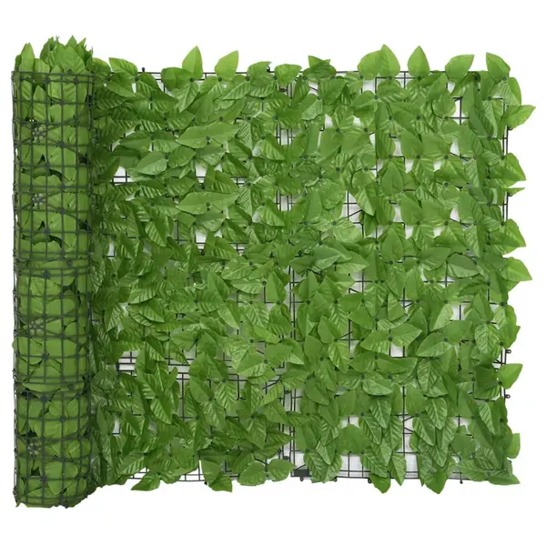 Gossi paravan de balcon, frunze verzi, 500x100 cm